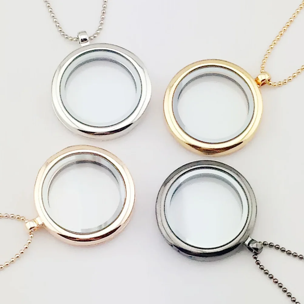 DIY ожерелье из сплава открывающаяся стеклянная фазовая коробка круглое