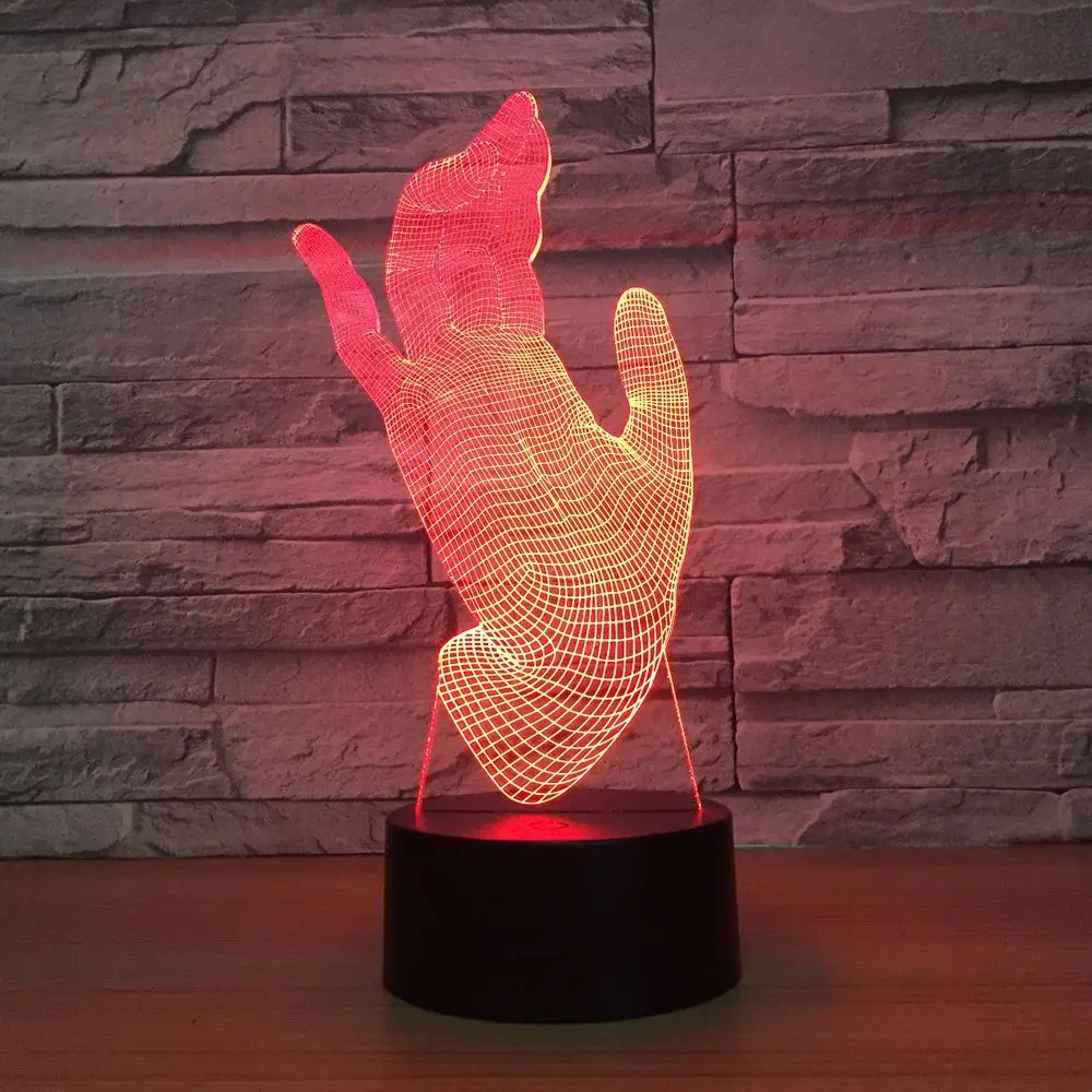 Креативная 3D лампа-иллюзия светодиодный ночник акриловая цветная лампа ручной