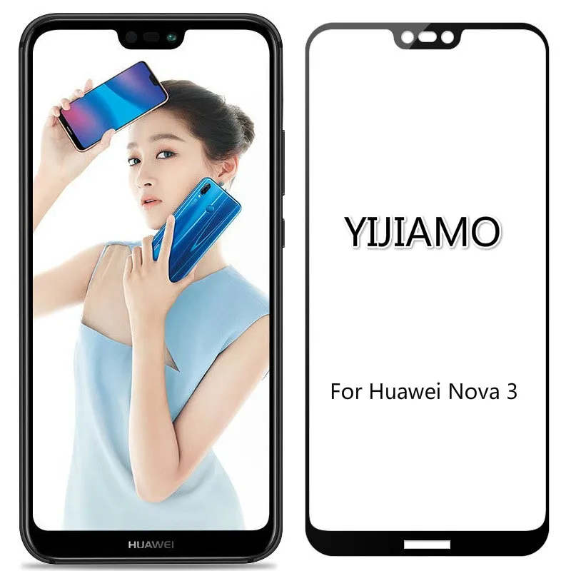 Защитное закаленное стекло 3D Arc для Huawei Nova 3 Полное покрытие твердость 9H Защитная