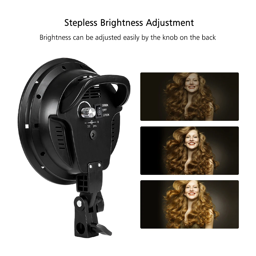 Andoer Studio Photography Softbox LED Light Kit Including Softboxes Bi-color Temperature Dimmable Lights Stands Carry Bag | Электроника