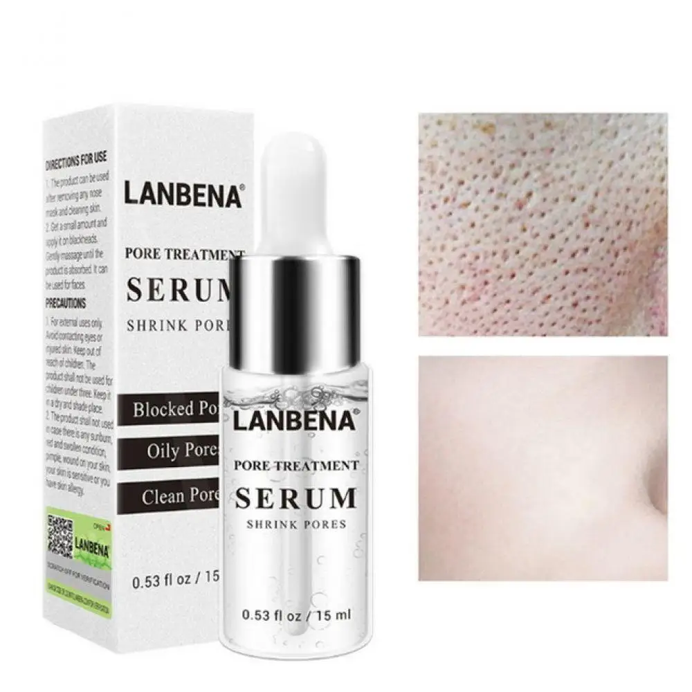 LANBENA Vitamin C Facial Essence Serum Pore Shrink Treatment Moisturizer Repair Nose Blackhead Remover Skin Care | Красота и здоровье