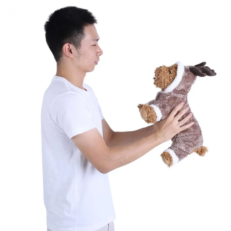 Рождественский милый костюм с оленем для домашних животных S/M/L/XL одежда собак и