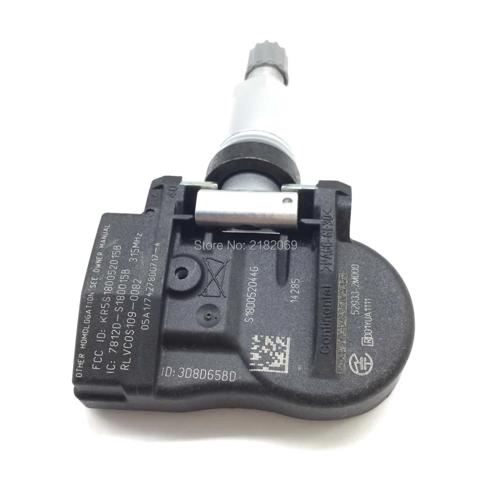 Датчик давления в шинах TPMS 52933 2M000 для Hyundai акцентная Соната Kia Forte Optima Sorento Soul 1 6 2 0 4