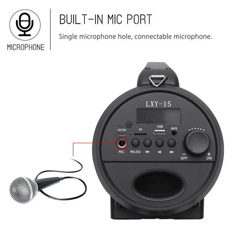 Новые светодиодные красочные сабвуфер Портативный 5 дюймов Bluetooth Звуковая карта