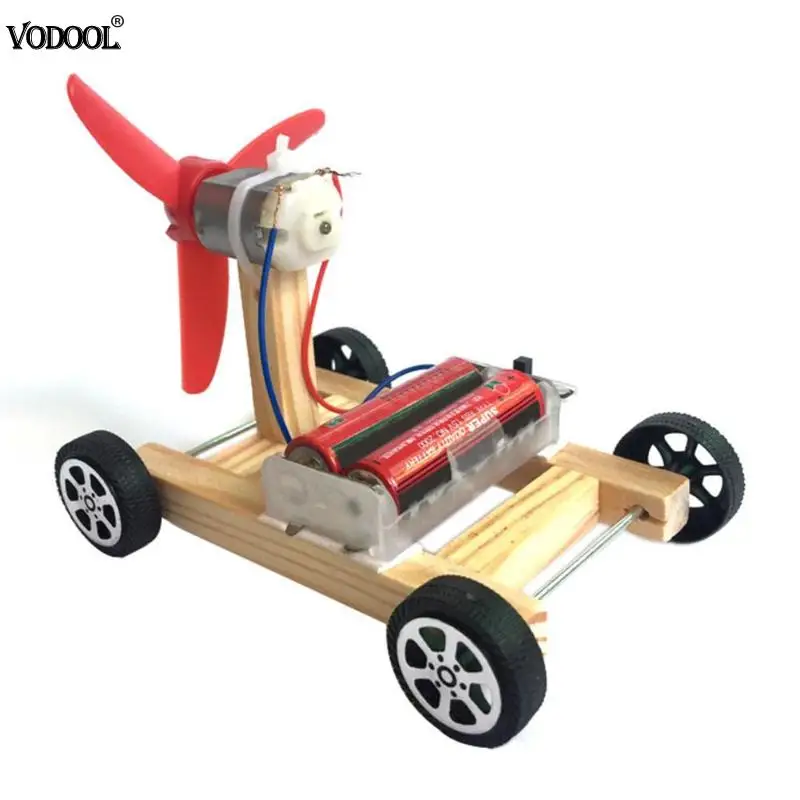 

Деревянная сборная Модель для сборки автомобиля на ветру, игрушки для научного эксперимента, портативная образовательная игрушка, простая ...