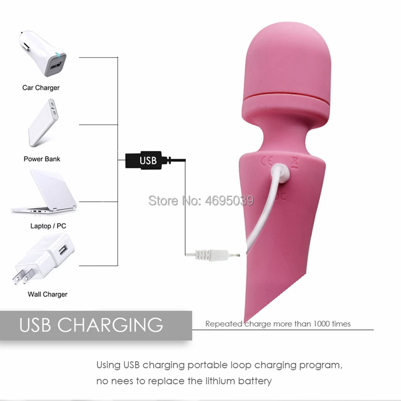 AV вибратор с USB зарядкой мощный Женский мастурбатор нагревающий вагинальный