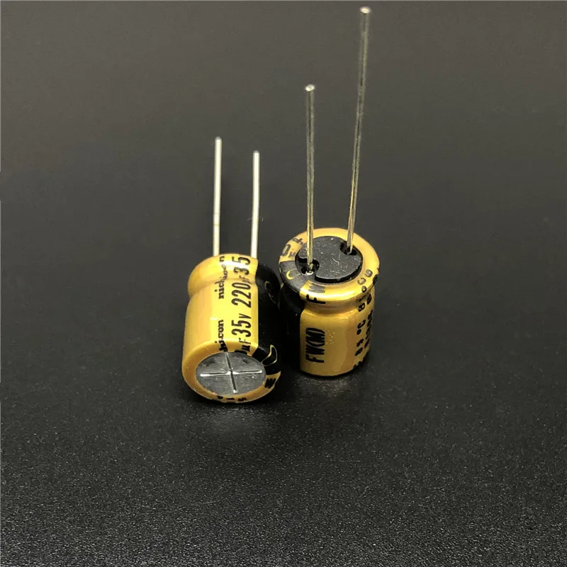 5 шт/50 шт 220мкФ 35В NICHICON FW серия 10х12 мм 35V220uF HIFI аудио алюминиевый электролитический