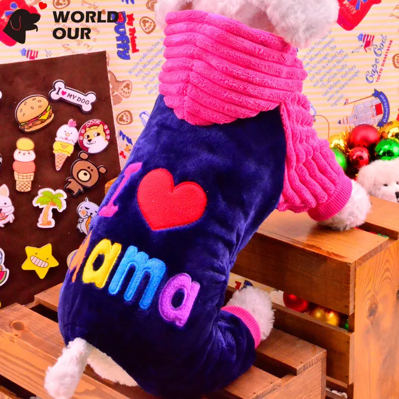 Worldour Coral Velvet Clothing For Small Dogs Cartoon Cute Dog Coats Jackets Winter Chihuahua Pet Clothes Warm Thick Costumes | Дом и сад