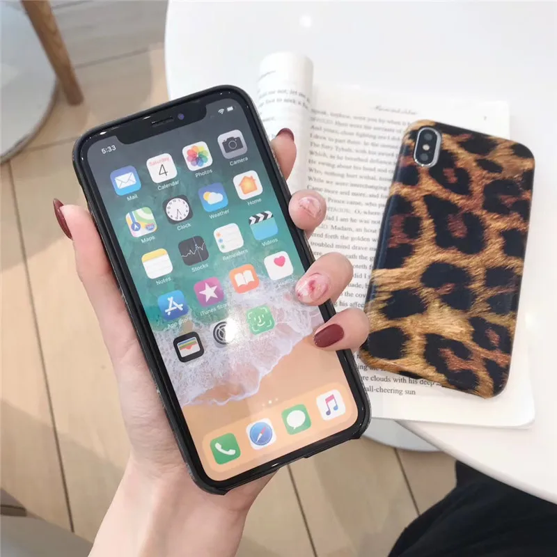 Винтажный чехол для телефона с леопардовым рисунком iphone 7 чехлы iPhone 6/6S/XR/8Plus/X/Xs MAX