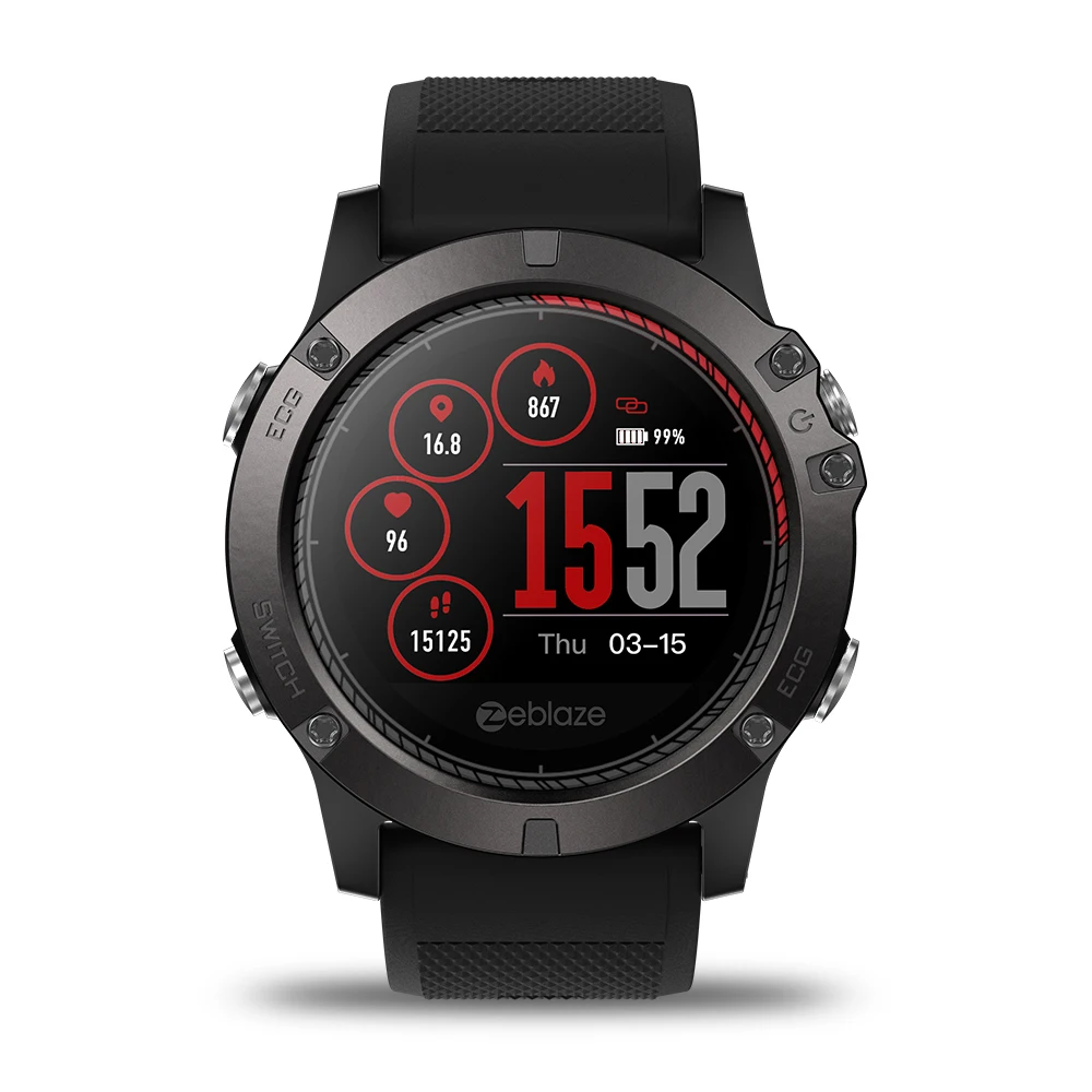 Zeblaze VIBE 3 ЭКГ часы GREENCELL Heart Rate Instant ECG Activity Run Route Tracking Sleep Monitor умные для мужчин и