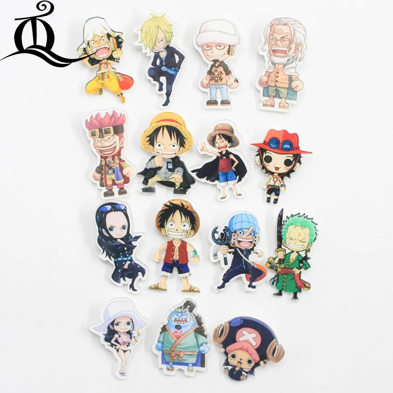 

1PCS mix One piece Cartoon Badges for Backpack Kawaii Acrylic Badges Clothes Icons on Backpack Pin Brooch Badge Decoration Z34