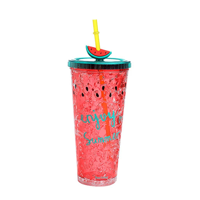 650Ml Summer Cola Shake Cup Healthy Seal Letter Plastic Ice Kettle Cool Sandwich Food Outdoor Travel Drinking Water | Дом и сад