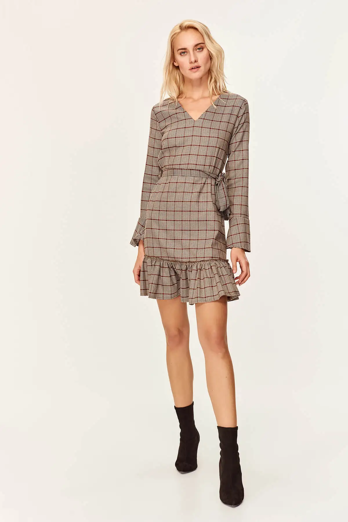 Trendyol Multi Color Goose Foot Dress TOFAW19AP0201 | Женская одежда