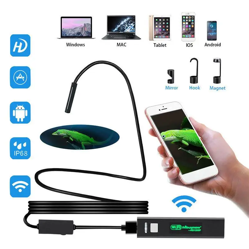 Group Vertical 5 м 8LED Wi Fi бороскоп эндоскоп для исследования змей к Камера iPhone iOS и Android