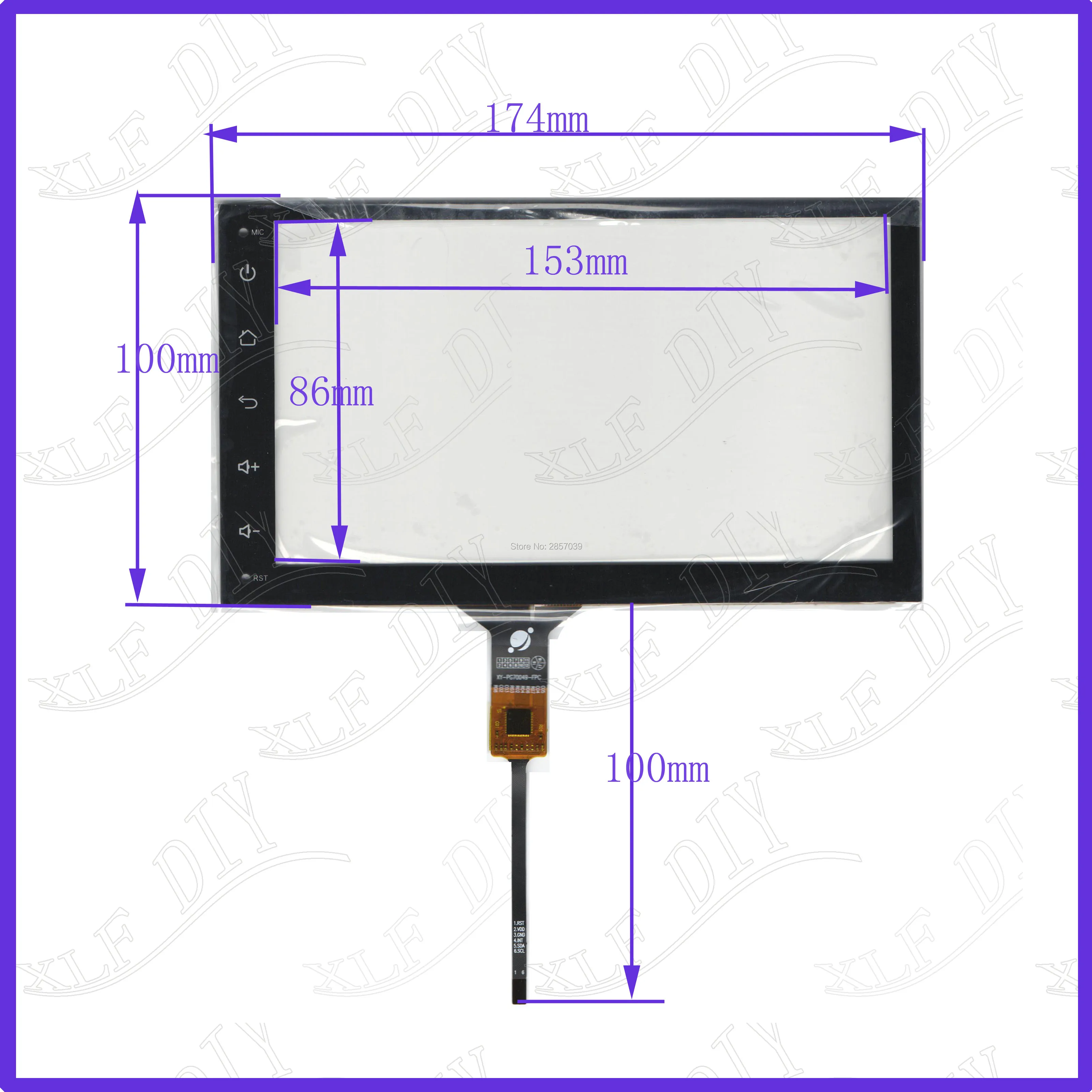 ZhiYuSun XY PG70049 FPC новый 7 дюймов 174*100 мм емкостный экран стеклянный Датчик Бесплатная