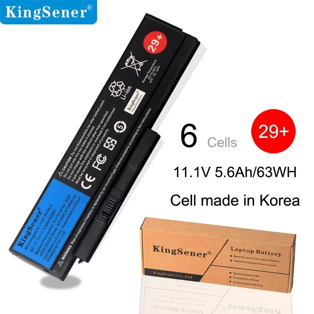 KingSener Laptop Batterie Für Lenovo Thinkpad X220 X220I X220S 42T4899 42T4900 42T4942 42T4872 42T4865 42T4866 11,1 V 5.6Ah/63WH