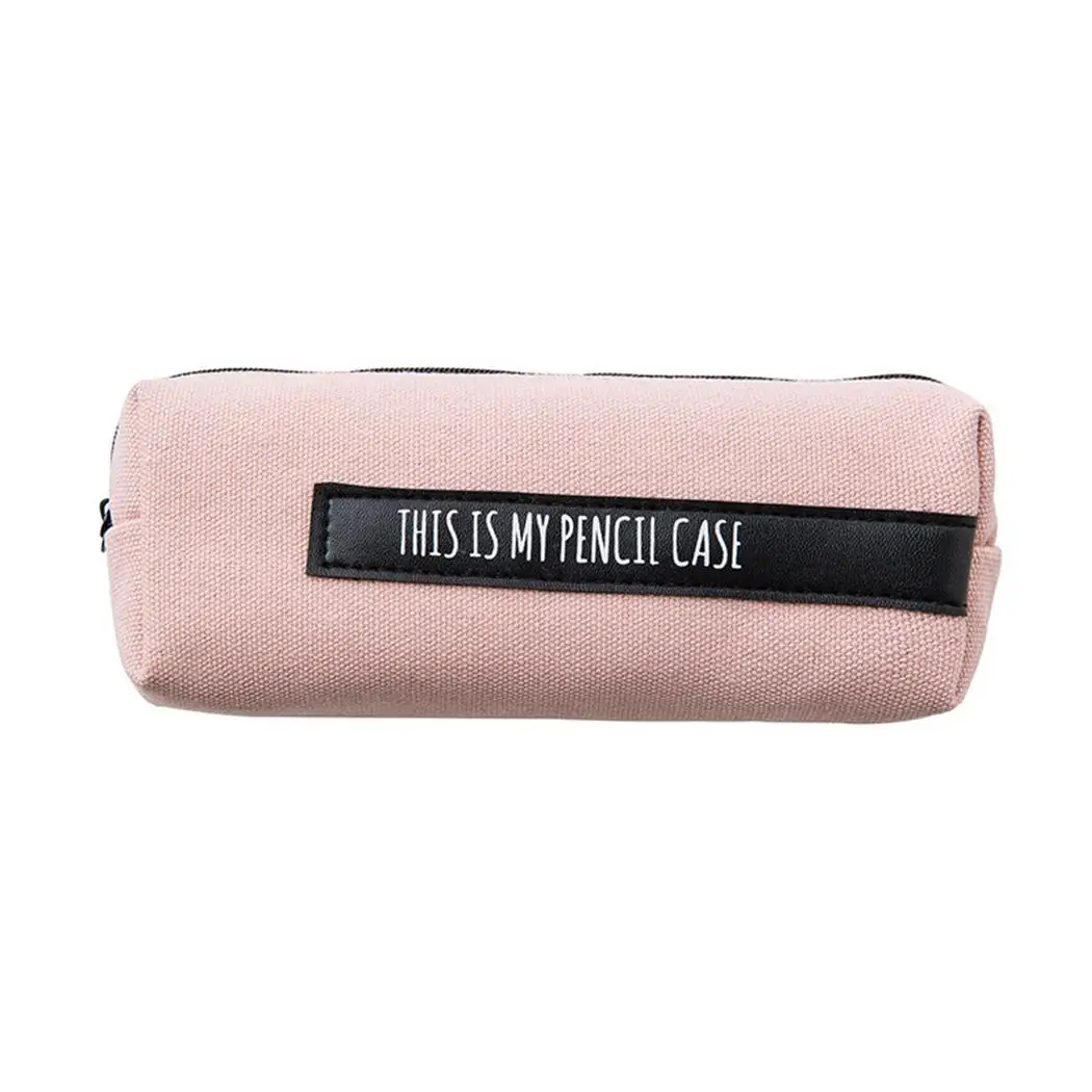 Unisex Casual Letter Print Zipper Closure Pencil Bag Stationery Storage Case | Канцтовары для офиса и дома