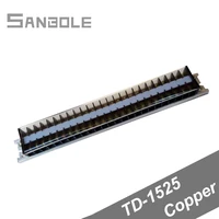 copper td 1525 combine connection dual row terminal block din rail 25p 15a600v with screws strip barrier
