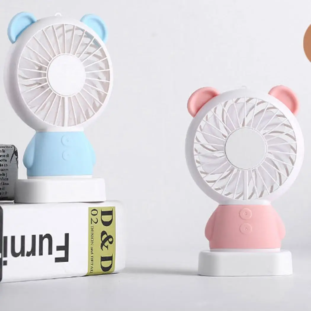 Мини портативный милый вентилятор USB перезаряжаемый с ремешком|USB-гаджеты| |