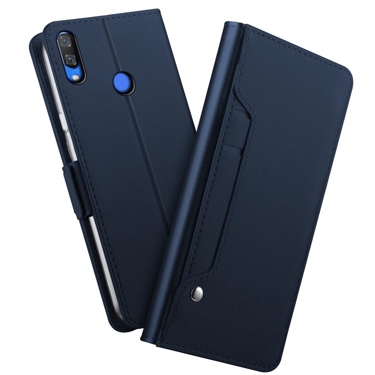 Чехол для Xiaomi Redmi Note 7 из искусственной кожи держатель карт зеркальная подставка