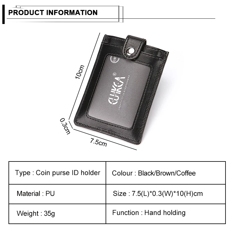 Держатель для Карт RFID из искусственной кожи короткий мини кошелек Для