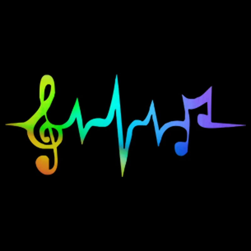 

Heartbeat Musical Note Car Window Door Bumper Laptop Vinyl Decal Sticker Gift