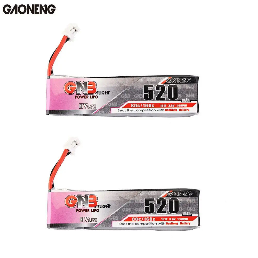 1 шт./2 шт./3 шт. Gaoneng 3 8 в 520 мАч 80C 1S HV 4 35 V PH2.0 разъем Lipo батарея для Emax Tinyhawk Kingkong/LDARC