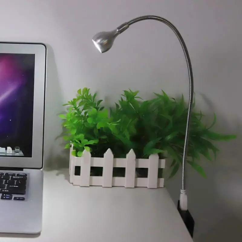 Длинная гибкая настольная лампа на шею портативный USB светодиодный светильник