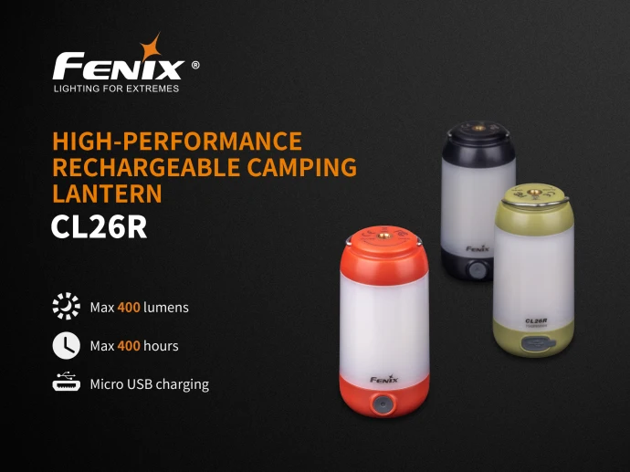 Фонарь туристический Fenix CL26R Аккумуляторный с Micro USB 2019 лм|Фонарики и