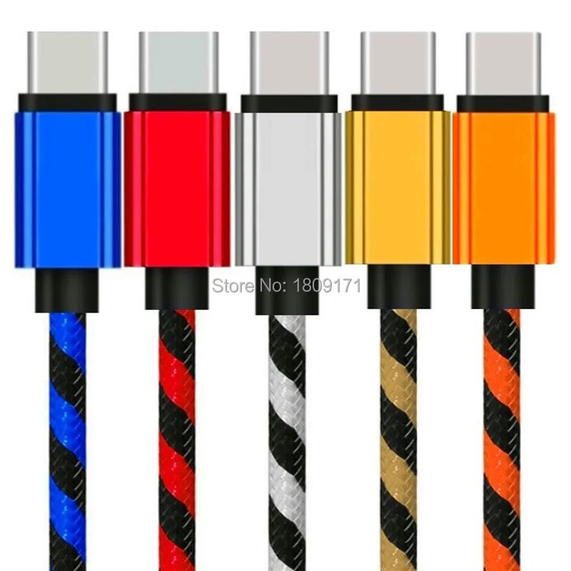 1 м 25 см 2A быстрой зарядки USB кабель с нейлоновой оплеткой из алюминиевого сплава