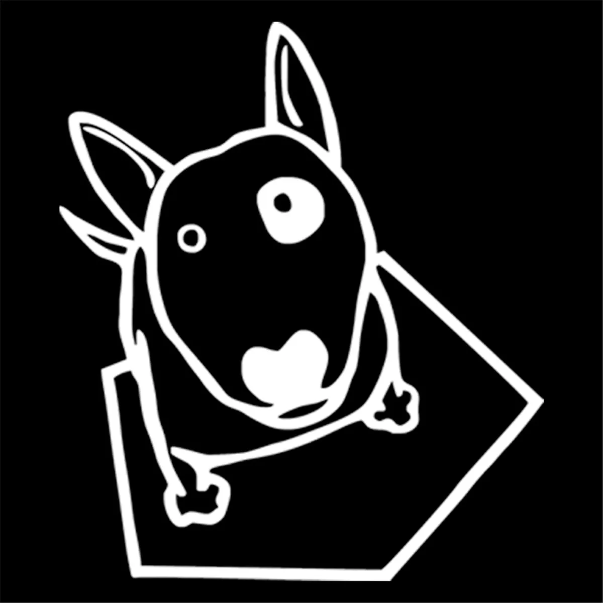 Наклейка на стену автомобиля с изображением Бультерьера собаки|car sticker|black vinylstickers