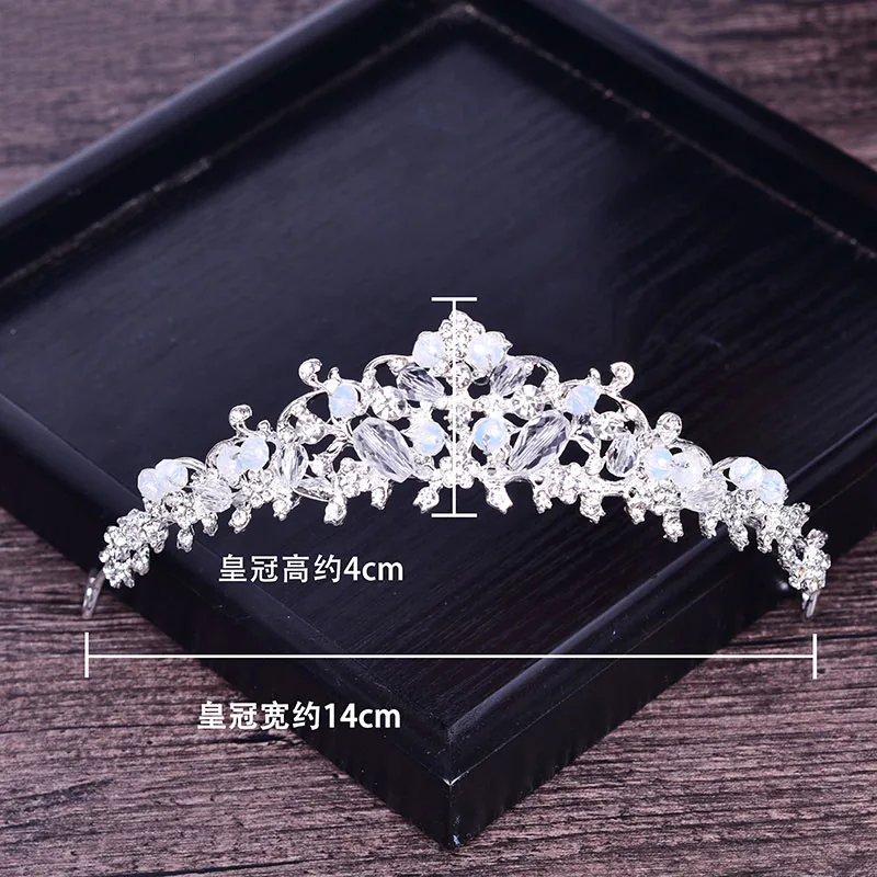Rhinestone Fashion Tiara Crown Beaded Headdress Hair Accessories for Wedding Girls Birthday Party Headband Jewelry Gift Handmade | Украшения