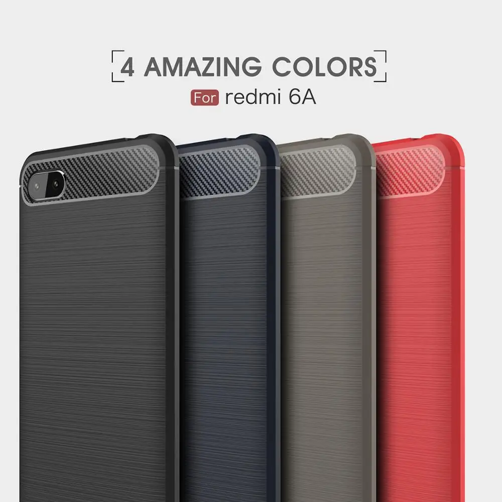 Чехол Hunreone из углеродного волокна и ТПУ для redmi 6 мобильный телефон чехол Xiaomi Redmi 6A