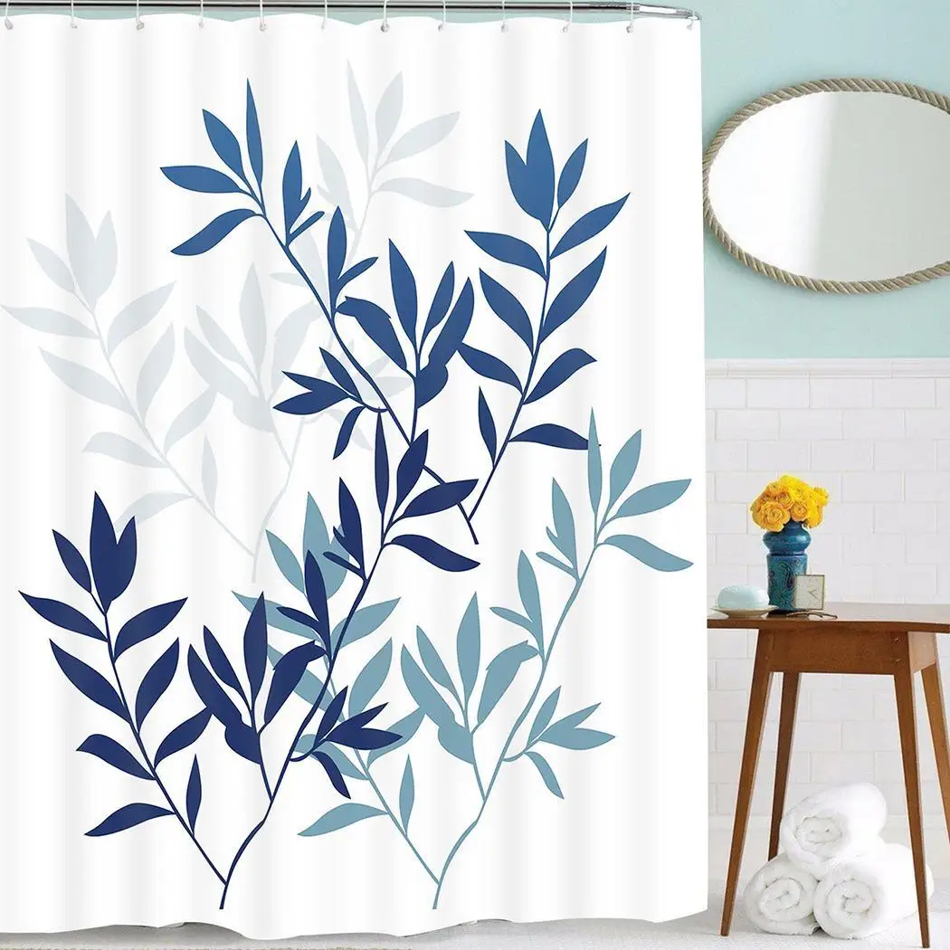 Полиэстеровая водостойкая Ванна для душа с принтом листьев домашняя