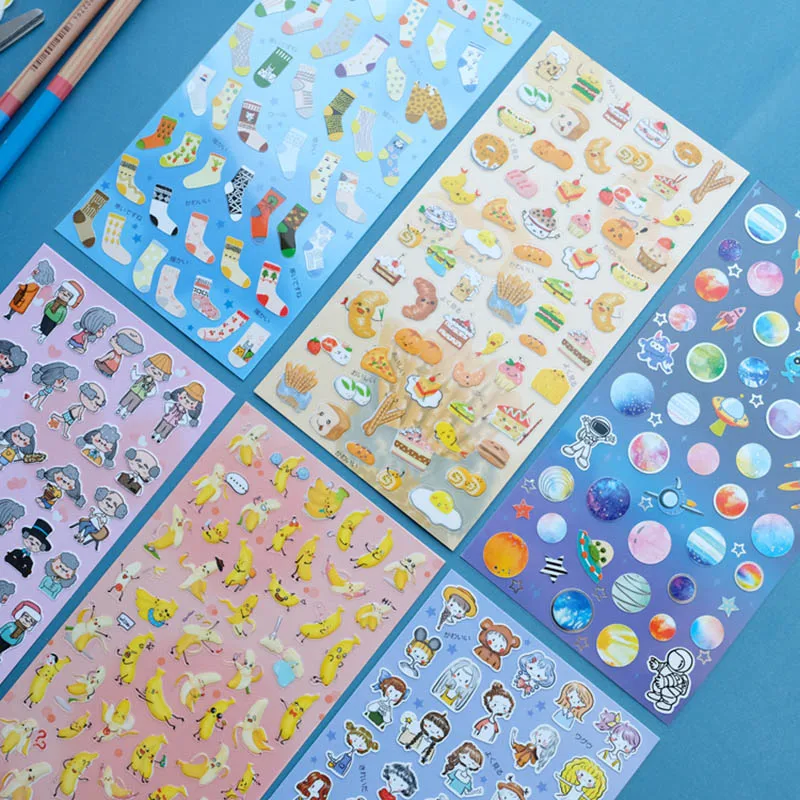 Kawaii Fantasy Planet наклейки милые канцелярские ПВХ клей для детей DIY украшения дневник в