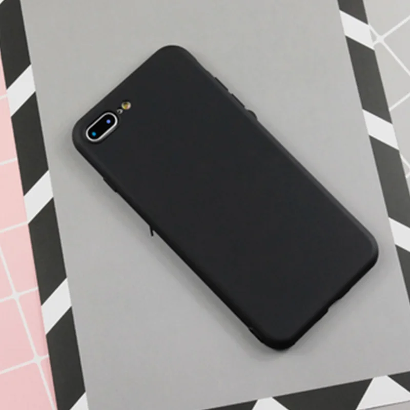 Мягкий чехол KISSCASE из ТПУ для iPhone 7 8 6s Plus простой однотонный силиконовый 5S XS X