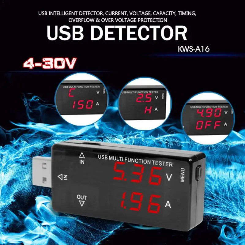 USB вольтметр измеритель емкости аккумулятора для дома и офиса|Измерители тока| |