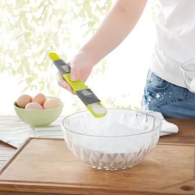 

Adjustable Kitchen Scales Measure Cup Double End Eight Stalls Measuring Spoon For Salt Soup Coffee Tea Powder Kitchen Gadgets