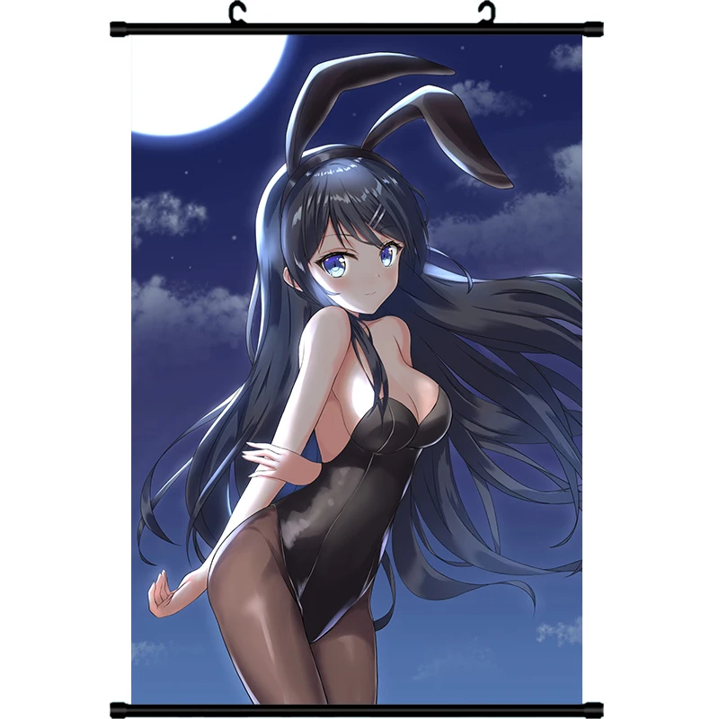 Аниме Декор стены прокрутки постер Seishun Buta Yarou wa Bunny Girl Senpai no Yume wo Minai Печать холст