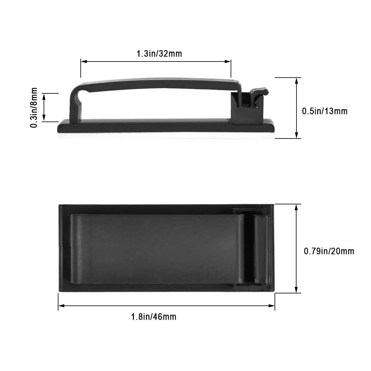 30 pcs Cable Clips Clamps Black Desk Holder Self - adhesive Hinges Management Charging | Обустройство дома