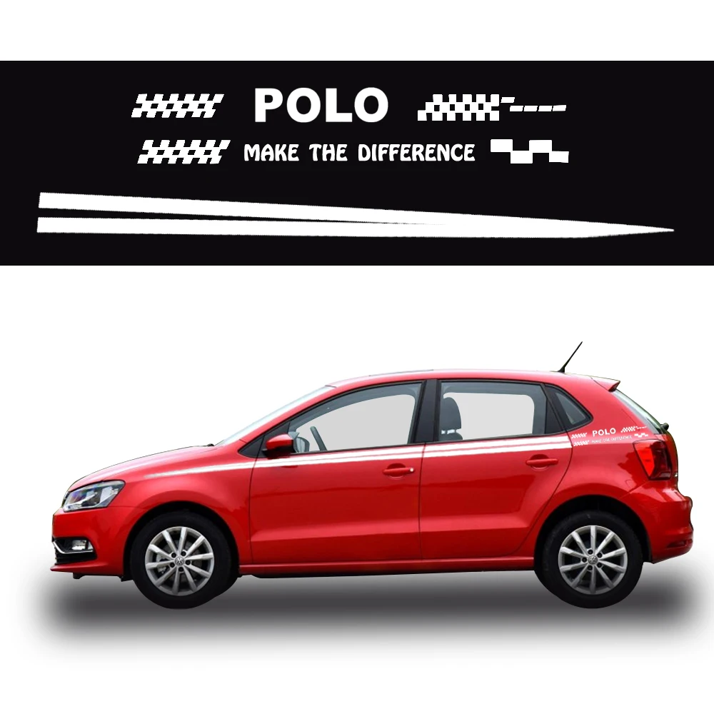 Наклейка на боковой кузов автомобиля Volkswagen VW POLO для хэтчбека седана внедорожника
