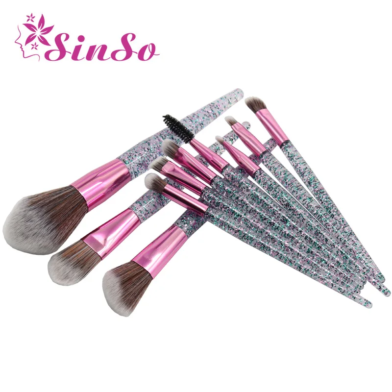 10pcs Professional Makeup Brushes Set Kabuki Make up Tools Foundation Powder Blush Eyebrow Beauty Cosmetics Brush Kit | Красота и