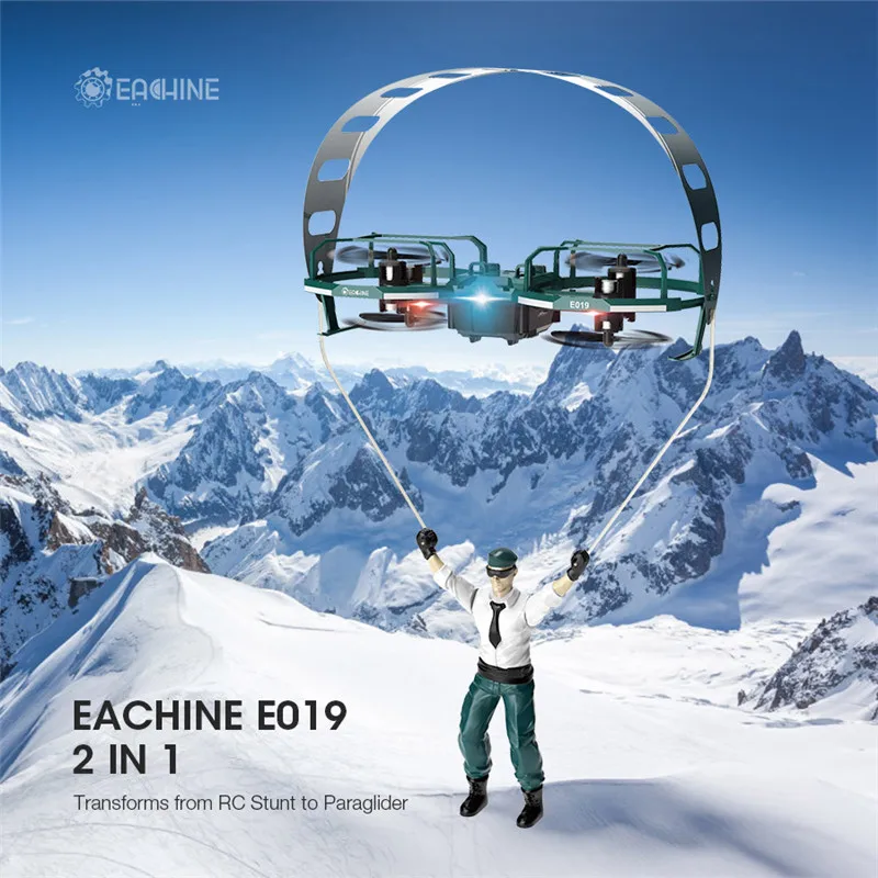 Eachine E019 2 оси RC трюк параплан режим полета высота удержания Drone Quadcopter