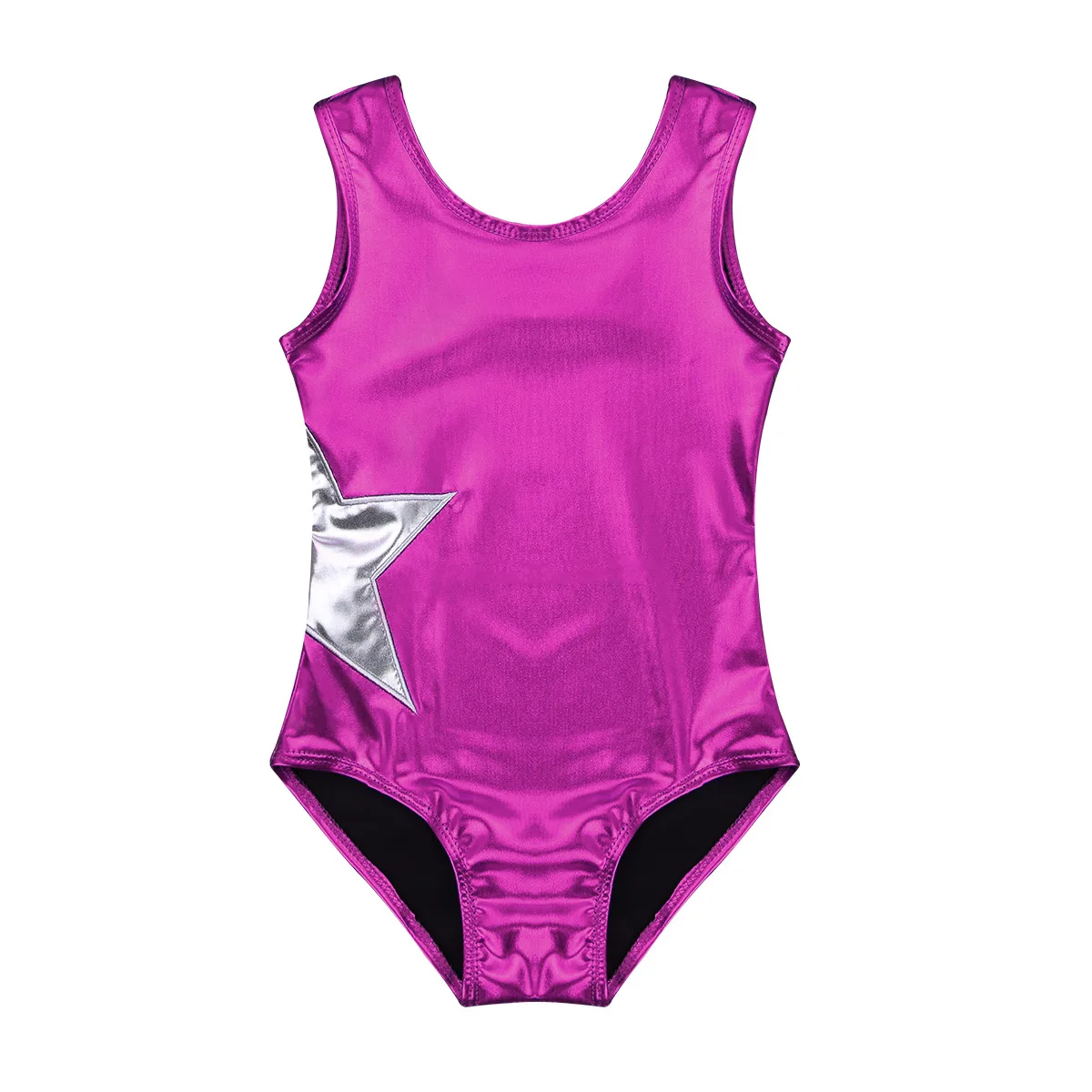 Детское цельное балетное трико TiaoBug с блестящими звездами профессиональное