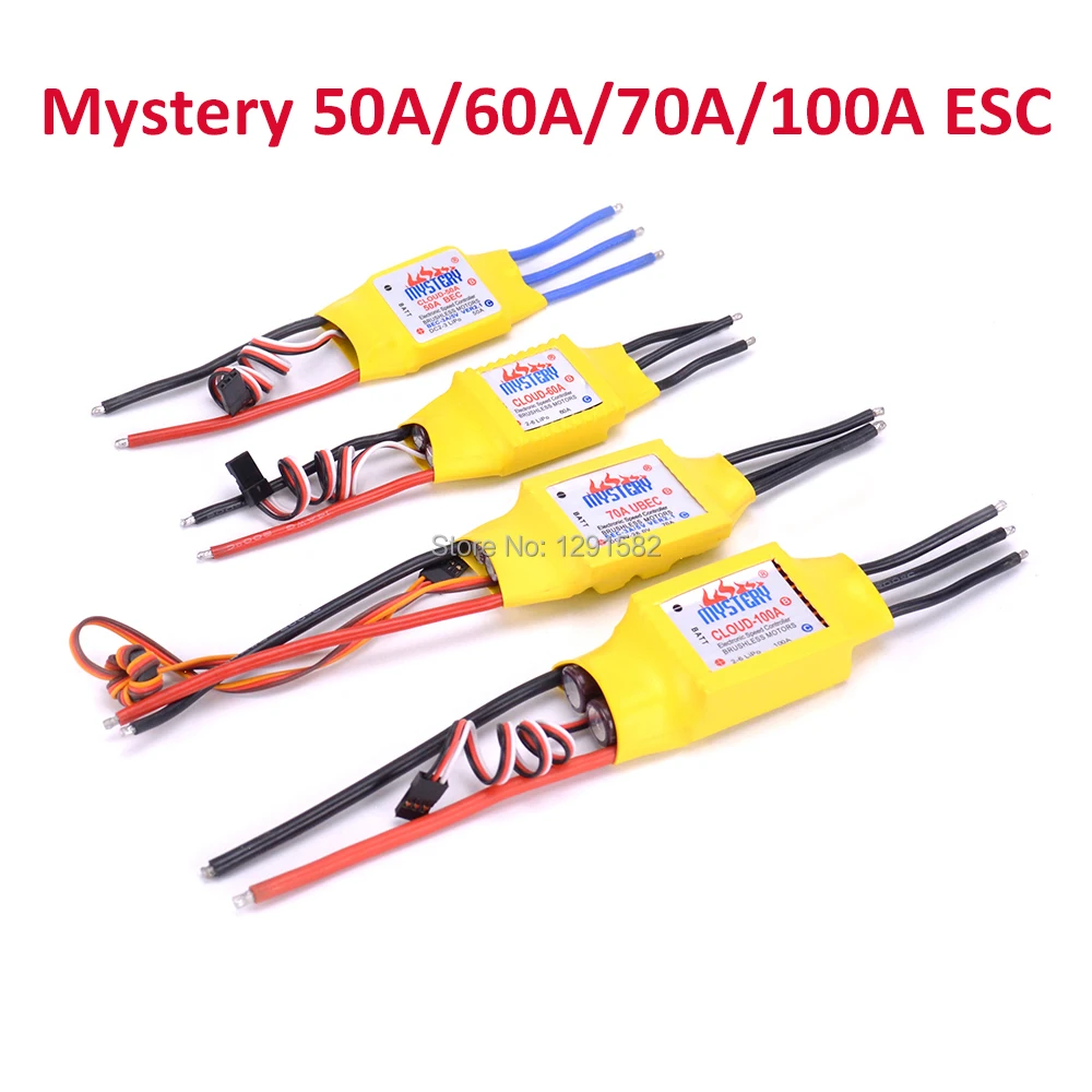 Mystery 50A 70A 100A бесщеточный ESC контроллер скорости RC мотор для самолета вертолета