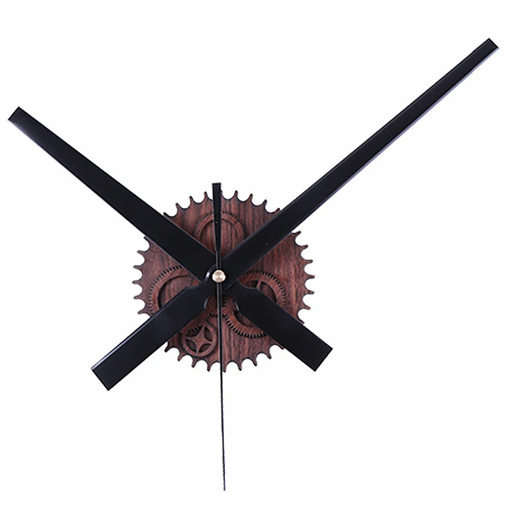 

LUDA Retro Noiseless Wall Clock Silent Movement Kit Mechanism Parts With Clock Hands Wall Clock Diy Repair Parts Mahogany