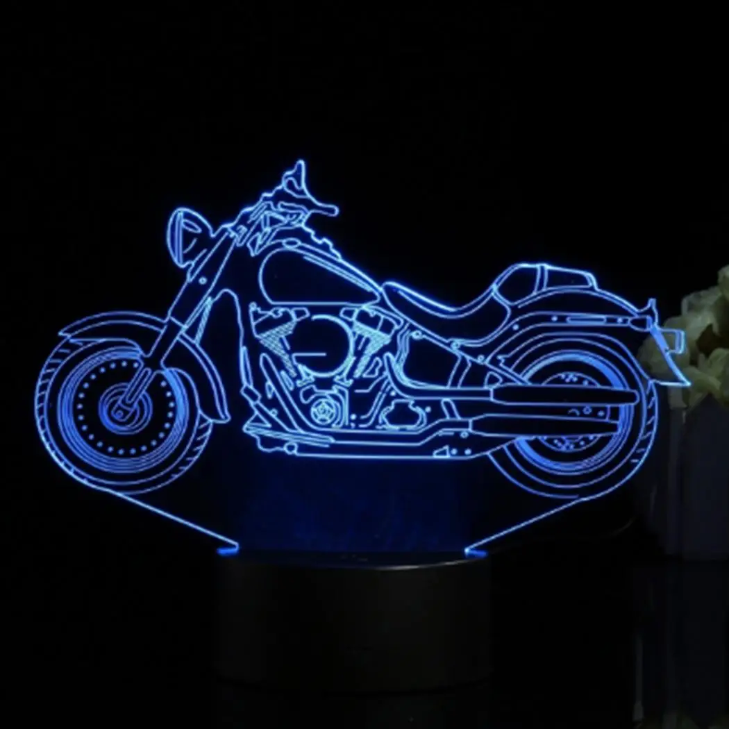 3D мотоцикл Multi Цвет Изменение Дистанционное управление и светодио дный сенсорный