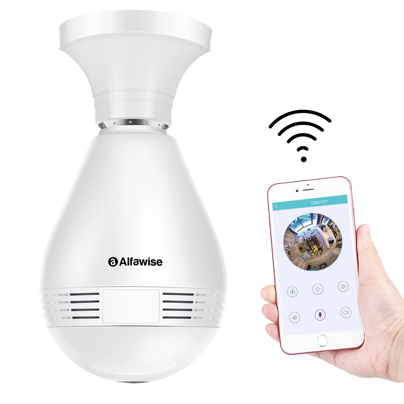 960 P беспроводная Wi Fi ip камера Светодиодный лампа Cam в форме лампы 360 градусов