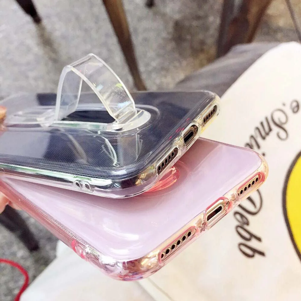 KISSCASE Clear Soft Silicone Case For iPhone XS MAX XR Hide Stand Holder Cover X 8 7 6 S Plus 5 SE Coque Fundas Capas |