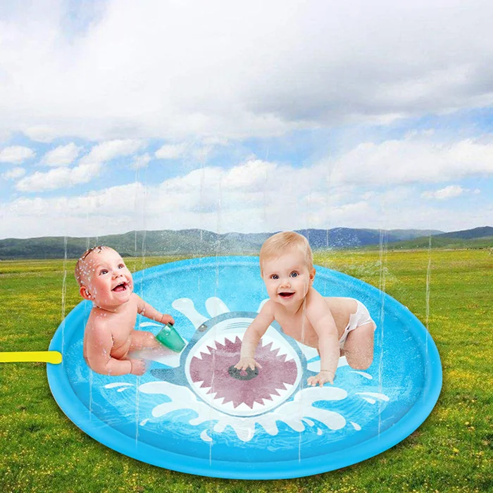 Оригинальный мультяшный коврик распылитель с рисунком акулы для развлечений на